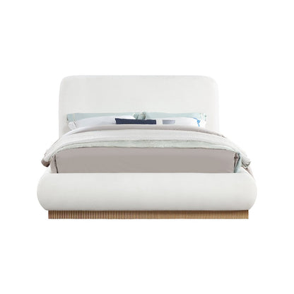 Rigby Cream Linen Textured Fabric King Bed