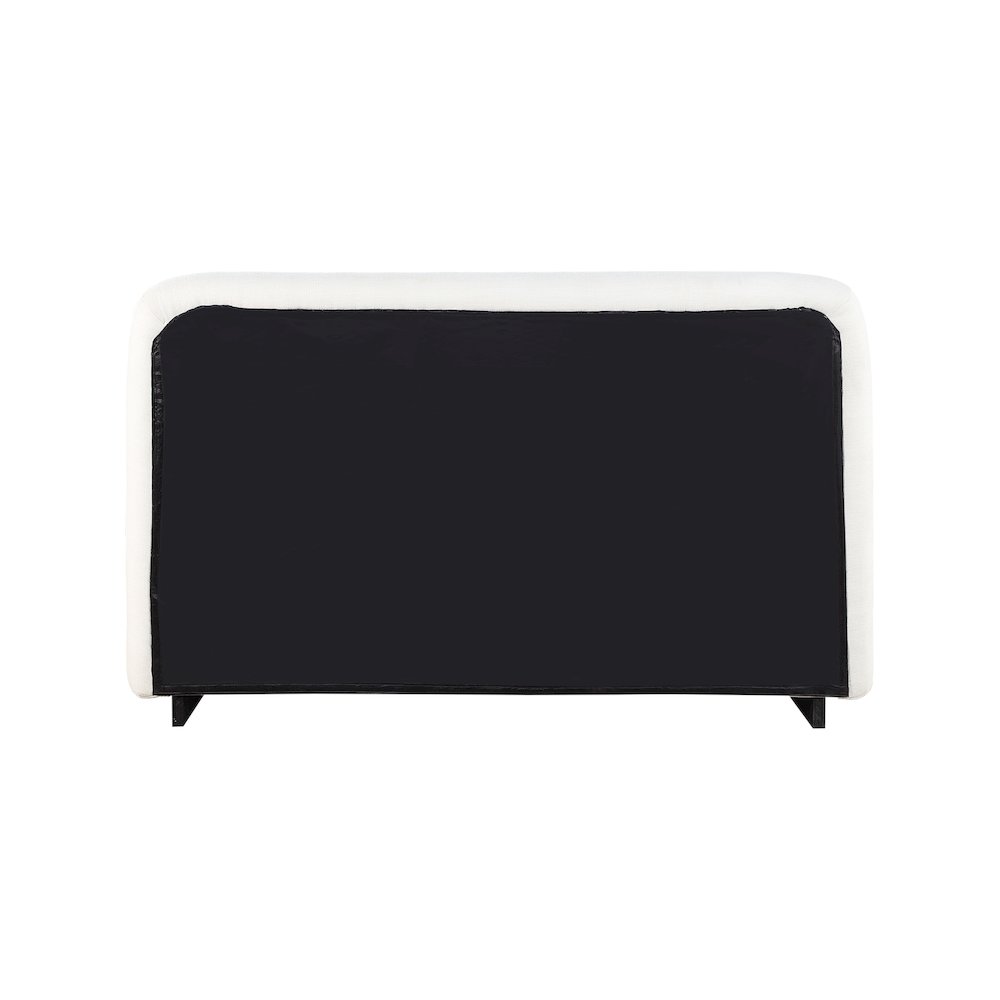Rigby Cream Linen Textured Fabric King Bed
