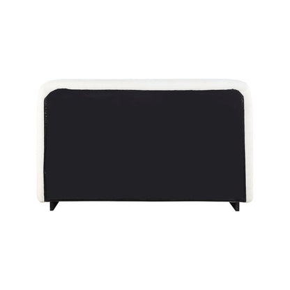 Rigby Cream Linen Textured Fabric King Bed