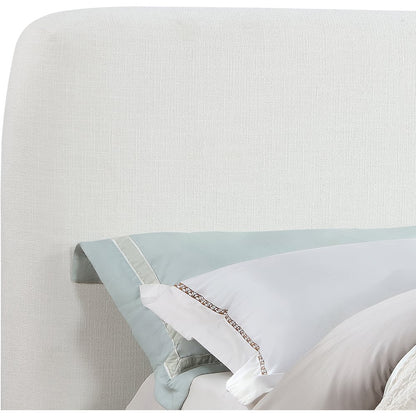 Rigby Cream Linen Textured Fabric King Bed