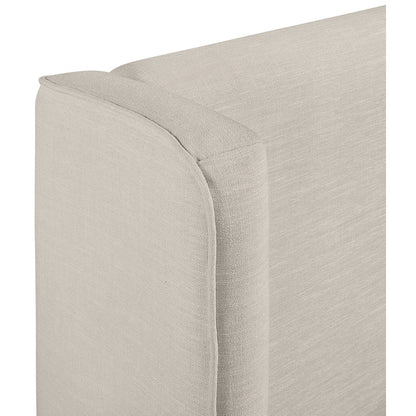 Kendall Beige Linen Textured Fabric Upholstered Full Bed