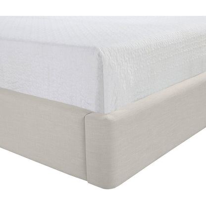 Kendall Beige Linen Textured Fabric Upholstered King Bed