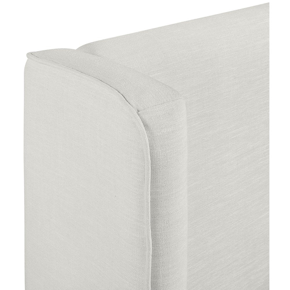 Kendall Cream Linen Textured Fabric Upholstered King Bed