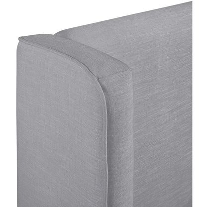 Kendall Grey Linen Textured Fabric Upholstered Queen Bed