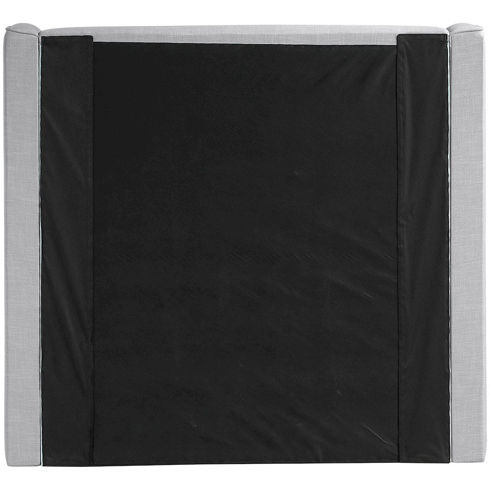 Kendall Grey Linen Textured Fabric Upholstered Twin Bed