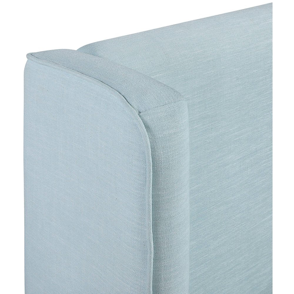 Kendall Light Blue Linen Textured Fabric Upholstered Full Bed