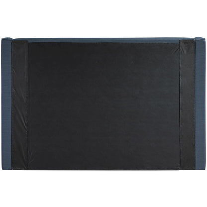 Kendall Navy Linen Textured Fabric Upholstered Queen Bed