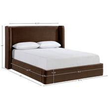 Kendall Brown Velvet Upholstered King Bed