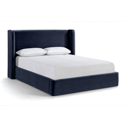 Kendall Navy Velvet Upholstered Full Bed