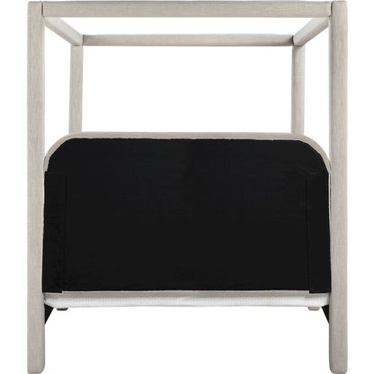 Salina Beige Linen Textured Fabric Upholstered King Bed