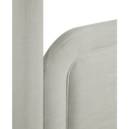 Salina Grey Linen Textured Fabric Upholstered Full Bed