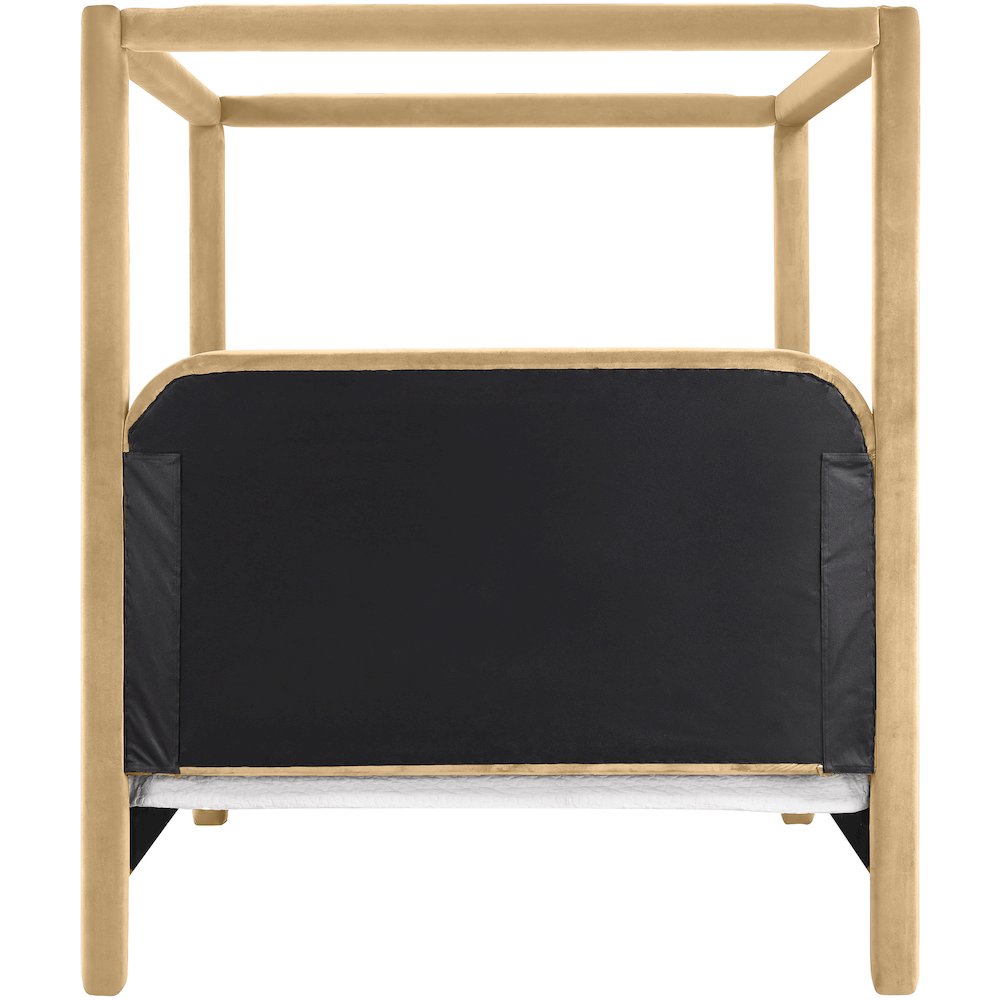 Salina Camel Velvet Upholstered Full Bed
