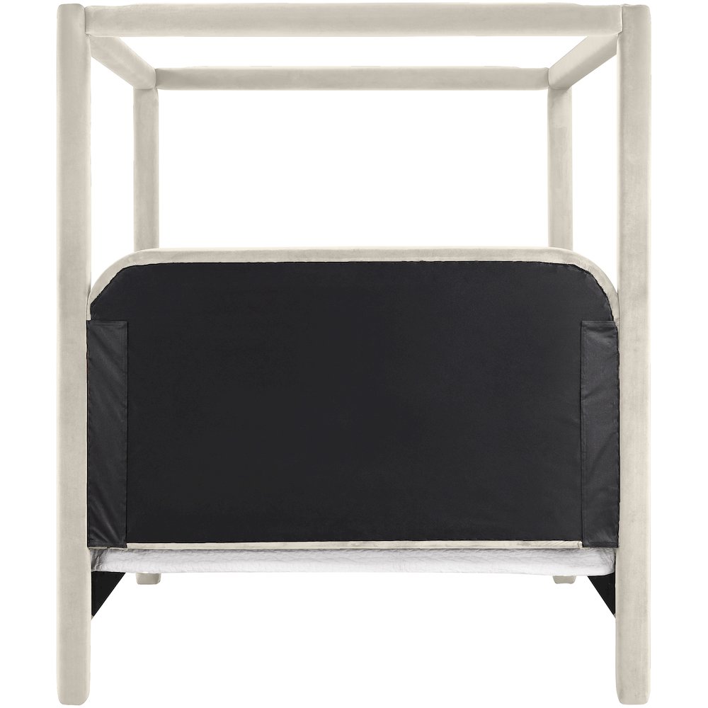 Salina Cream Velvet Upholstered King Bed