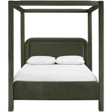 Salina Green Velvet Upholstered King Bed