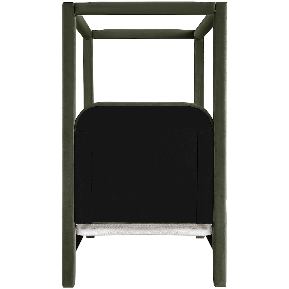 Salina Green Velvet Upholstered Twin Bed
