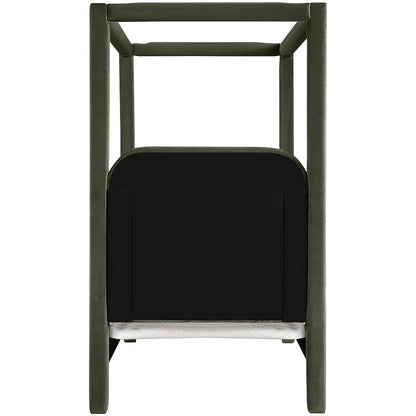 Salina Green Velvet Upholstered Twin Bed