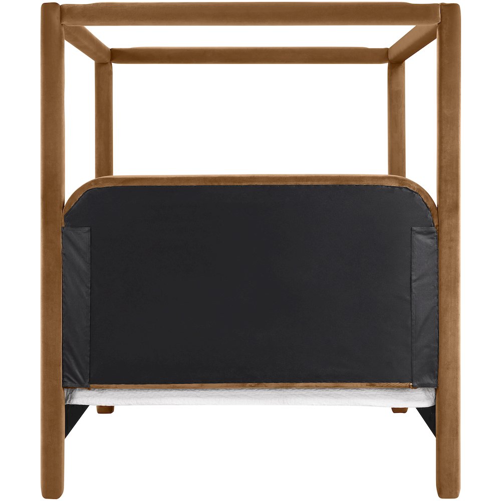 Salina Saddle Velvet Upholstered Full Bed