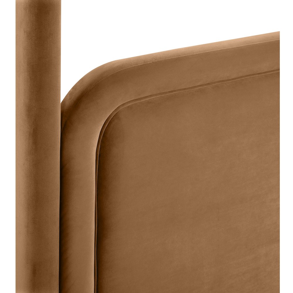 Salina Saddle Velvet Upholstered Full Bed