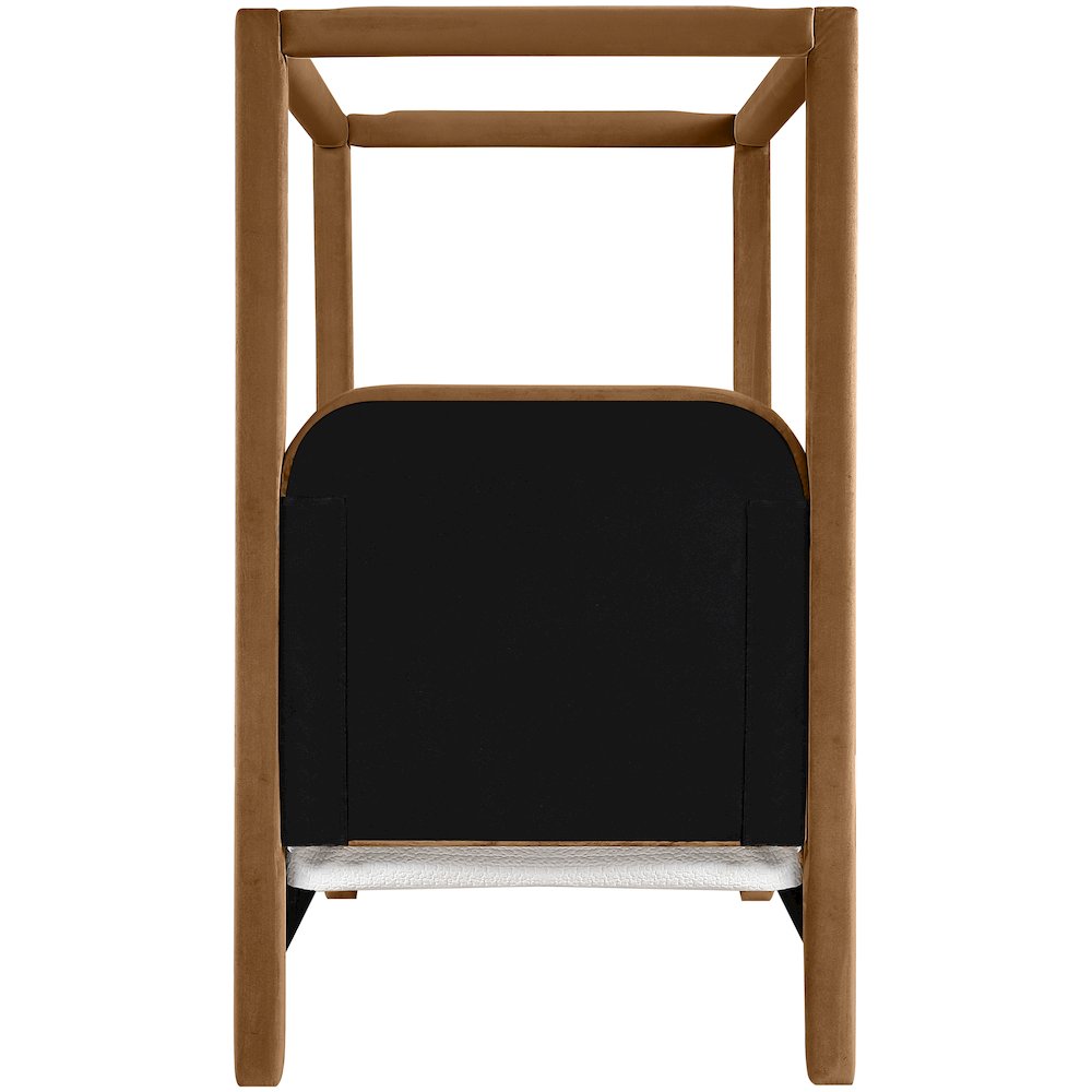 Salina Saddle Velvet Upholstered Twin Bed