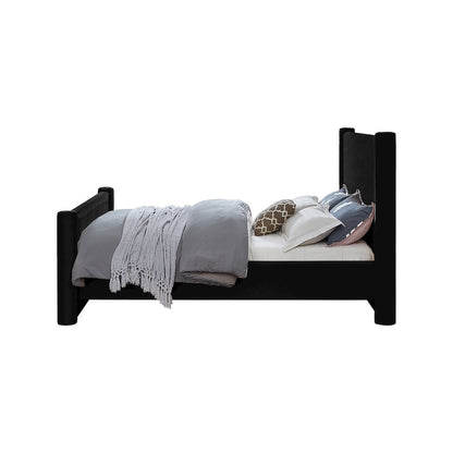 Elias Black Velvet Full Bed
