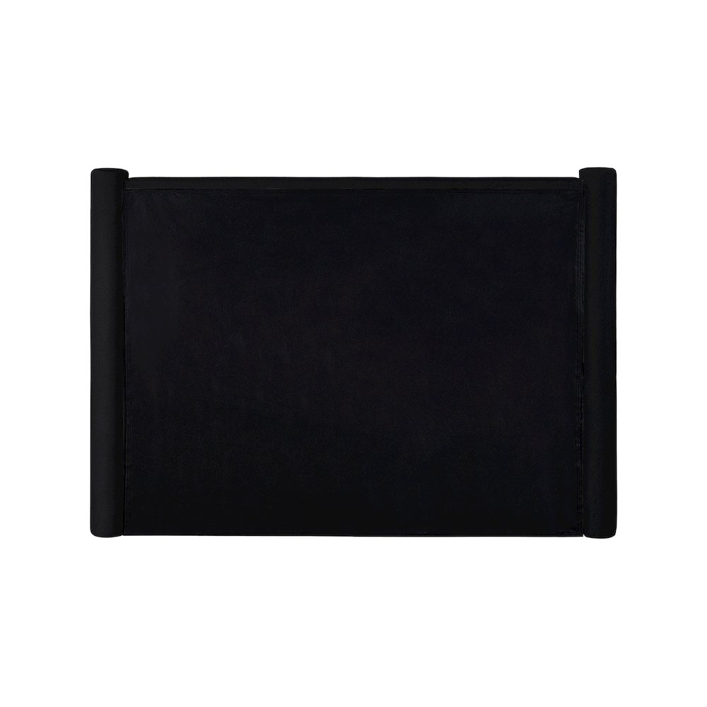 Elias Black Velvet King Bed