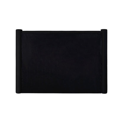 Elias Black Velvet King Bed