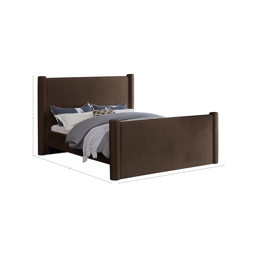 Elias Brown Velvet Full Bed