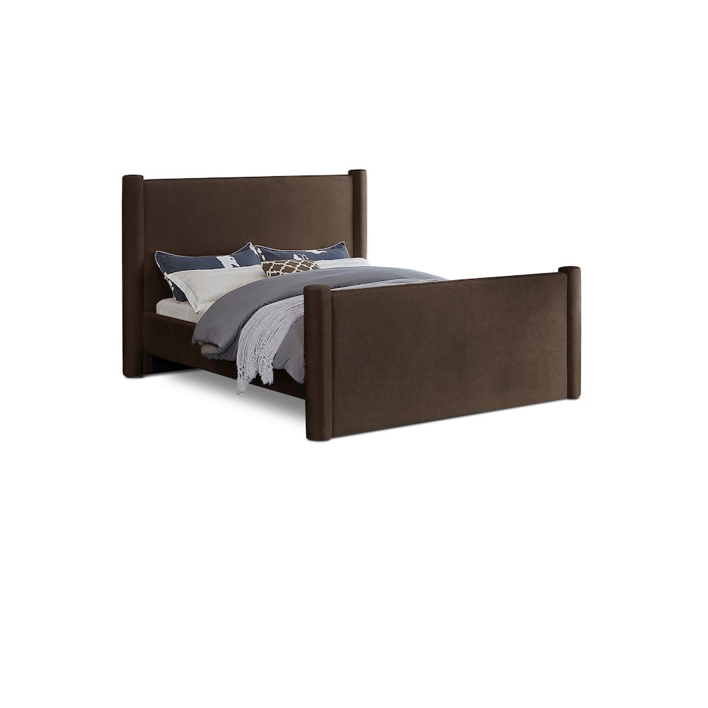 Elias Brown Velvet Full Bed