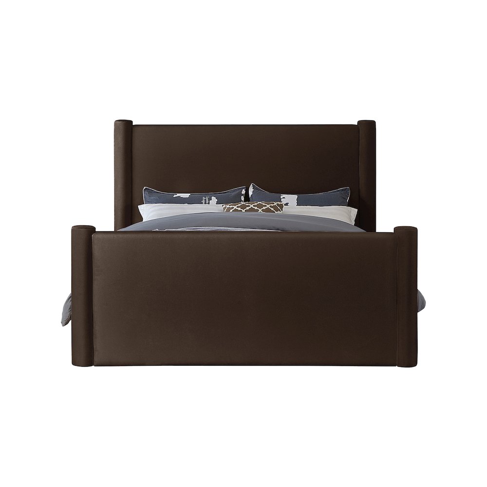 Elias Brown Velvet Full Bed