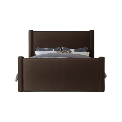 Elias Brown Velvet Full Bed