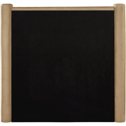 Elias Camel Velvet Twin Bed