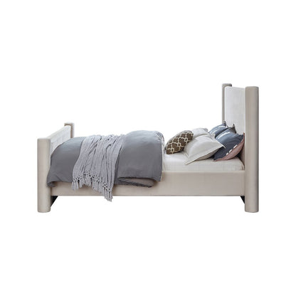 Elias Cream Velvet Full Bed