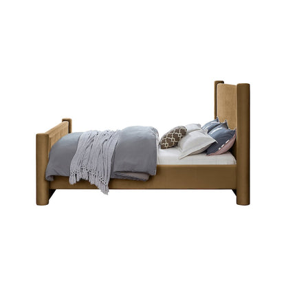 Elias Saddle Velvet King Bed