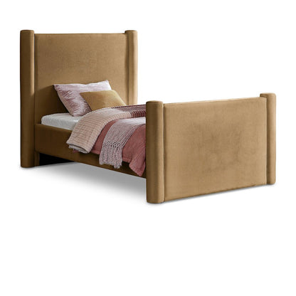 Elias Saddle Velvet Twin Bed