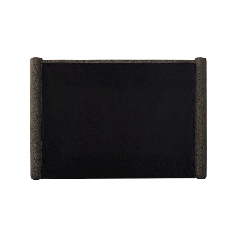 Elias Brown Boucle Fabric King Bed