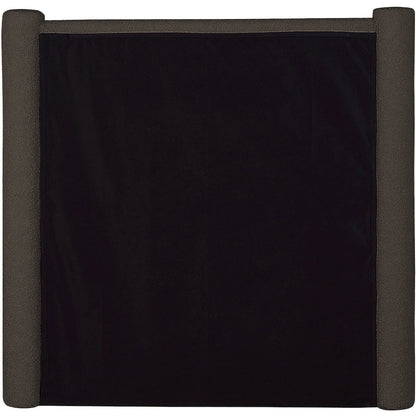 Elias Brown Boucle Fabric Twin Bed