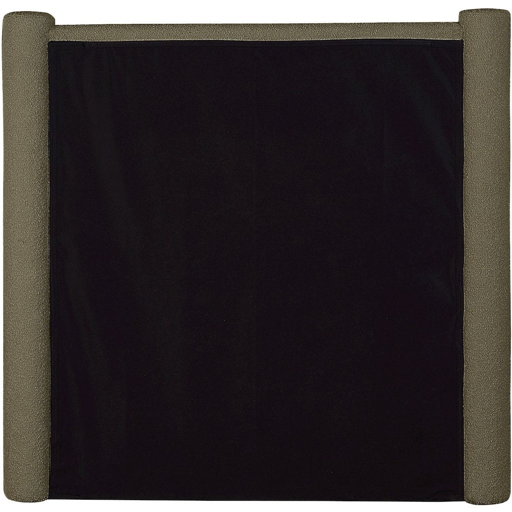 Elias Olive Green Boucle Fabric Twin Bed