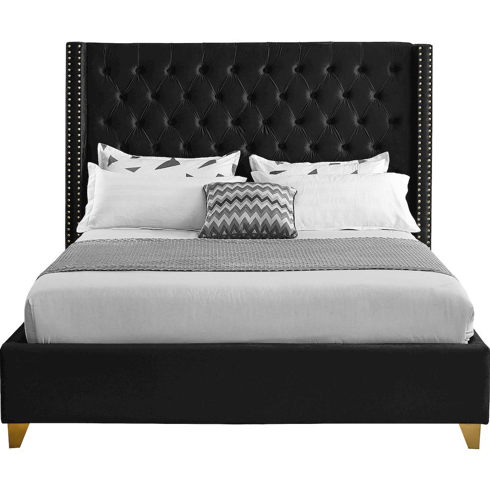 Barolo Black Velvet Full Bed