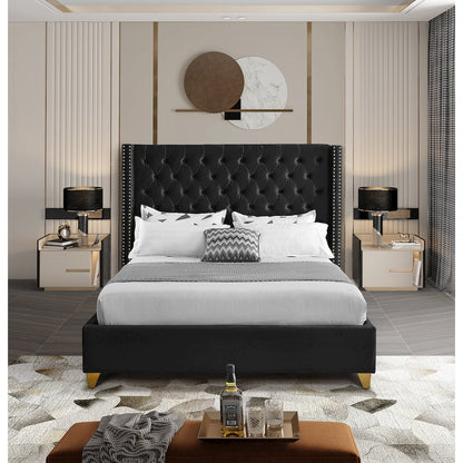 Barolo Black Velvet Full Bed