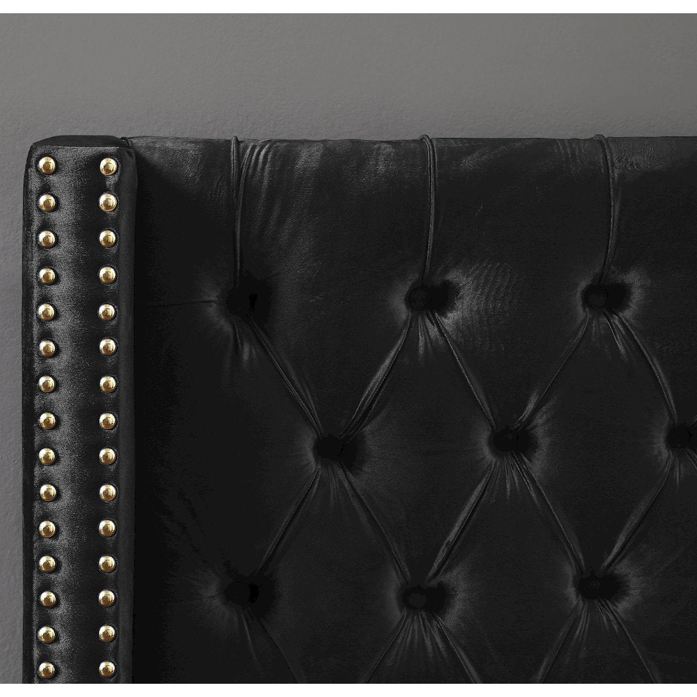 Barolo Black Velvet Full Bed