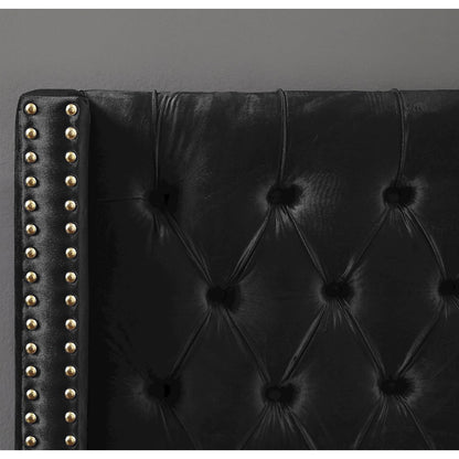 Barolo Black Velvet Twin Bed