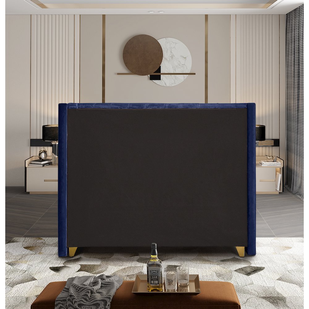 Barolo Navy Velvet Full Bed