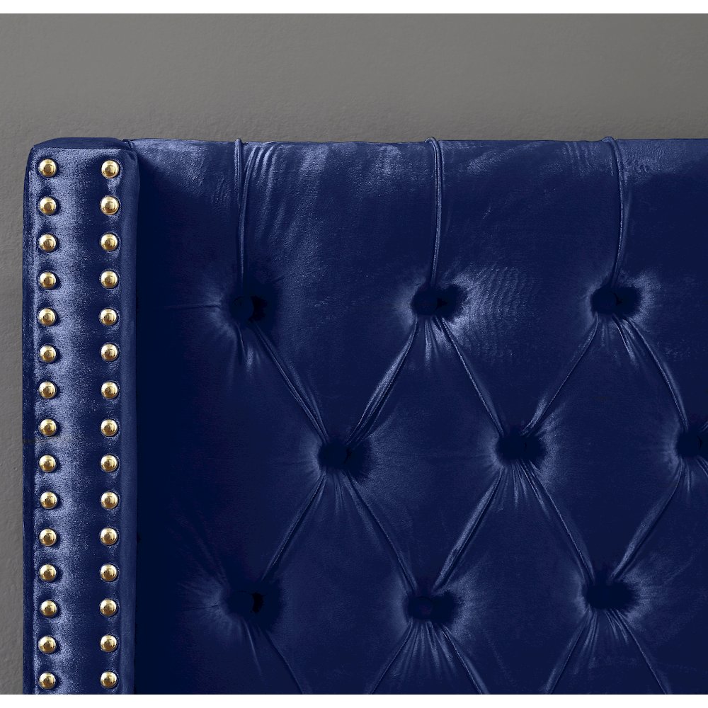 Barolo Navy Velvet Full Bed