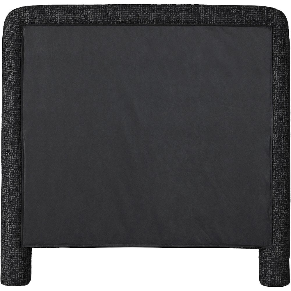 Baylor Black Fabric With Interwoven Chenille Upholstered Twin Bed