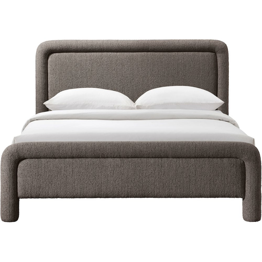 Baylor Brown Fabric With Interwoven Chenille Upholstered Full Bed