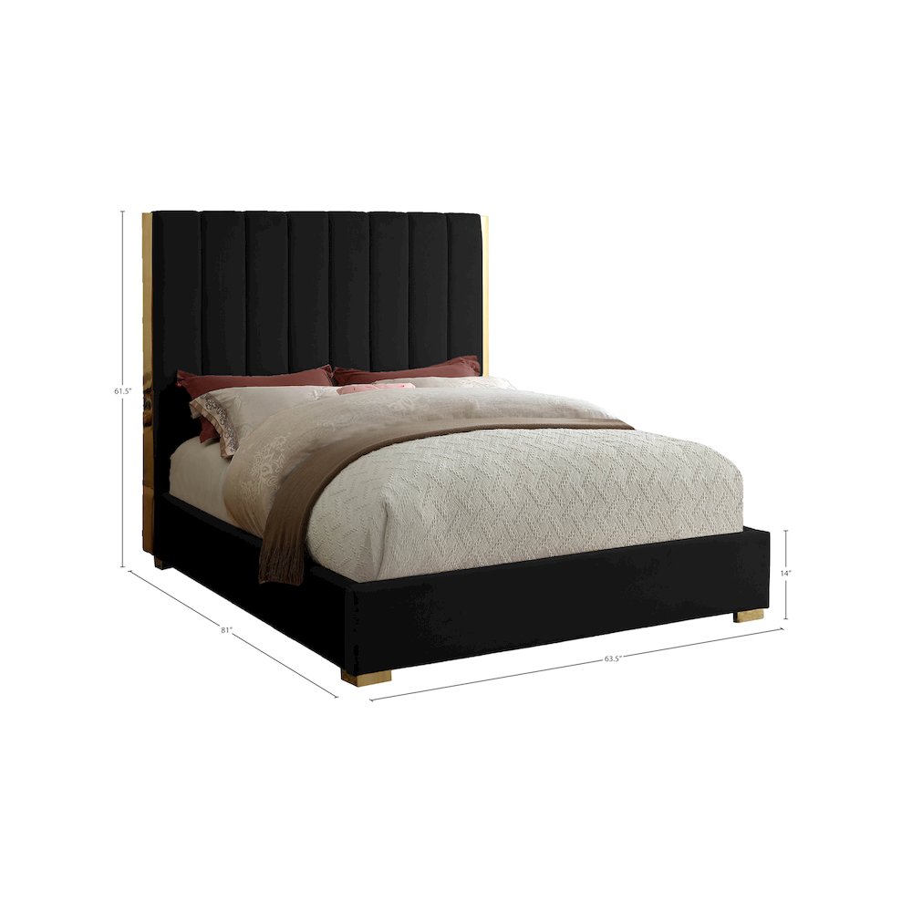 Becca Black Velvet Full Bed