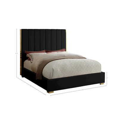 Becca Black Velvet King Bed