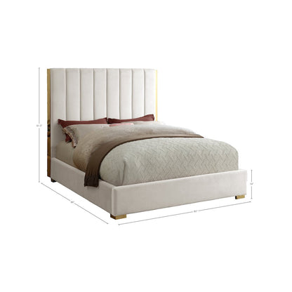 Becca Cream Velvet King Bed