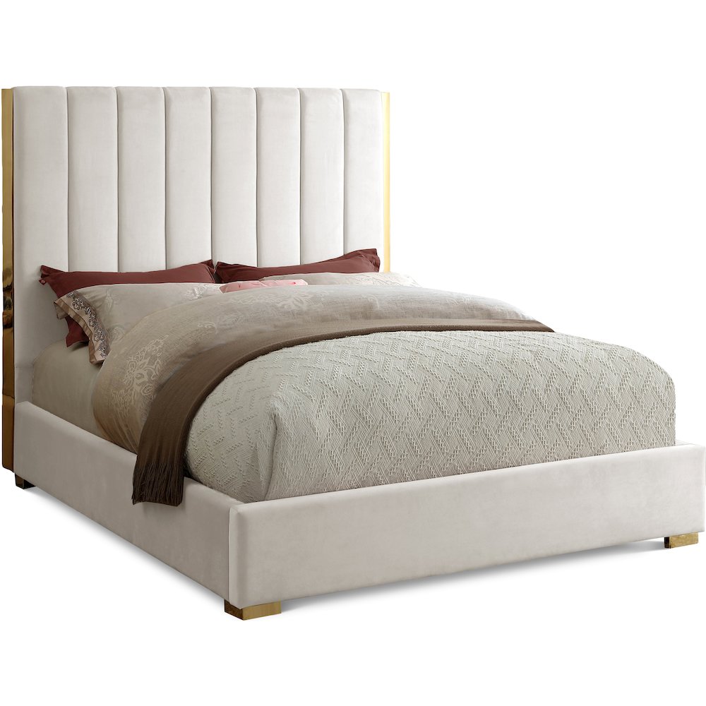 Becca Cream Velvet King Bed