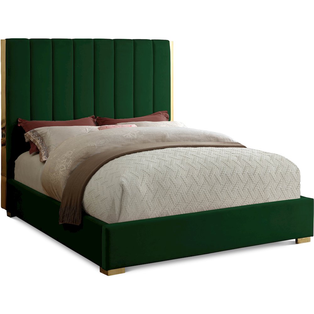 Becca Green Velvet Full Bed